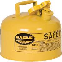 Eagle Mfg. UI25SY Safety Can for Diesel, Type I, Galvanized Steel, 2.5 US gal., Yellow, FM Approved/UL/ULC Listed