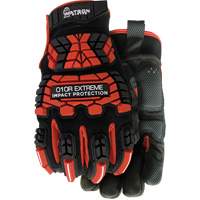 Watson Gloves 010R-XXL 010R Extreme Red Impact Resistant Gloves, 2X-Large, Microfibre Palm, Hook & Loop Cuff