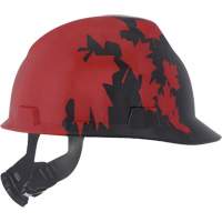 MSA 10082233 Casque sp&eacute;cialis&eacute; V-Gard, Suspension Rochet, Noir/Rouge