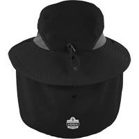 Ergodyne 12726 Chapeau de garde forestier 8934 Chill-Its avec prot&egrave;ge-nuque, grand/ T-grand, Noir