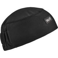 Ergodyne 12516 Calotte haute performance avec bandeau en &eacute;pong&eacute; Chill-Its 6630, Noir