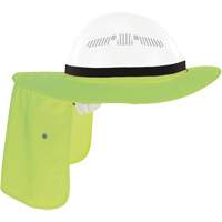 Ergodyne 12721 Chill-Its 6661 Universal Hard Hat Brim with Neck Shade, Hi-Vis Lime
