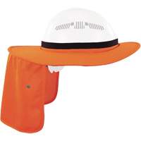 Ergodyne 12722 Chill-Its 6661 Universal Hard Hat Brim with Neck Shade, Hi-Vis Orange