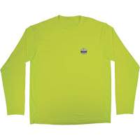 Ergodyne 12142 Chemise de refroidissement &agrave; manches longues avec protection solaire et UV Chill-Its 6689, Jaune lime haute visibilit&eacute;, Petit