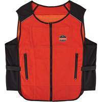 Ergodyne 12009 Chill-Its 6260 Lightweight Phase Change Cooling Vest with Rechargeable Packs, Small/Medium, Orange