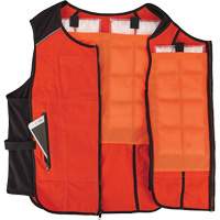 Ergodyne 12009 Chill-Its 6260 Lightweight Phase Change Cooling Vest with Rechargeable Packs, Small/Medium, Orange