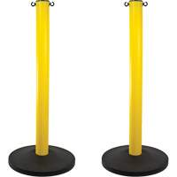 Mr. Chain 98802-2 Industrial Stanchion, 37" High, Yellow