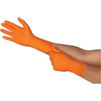 Ansell 93800080 Gants jetables TOUCHNTUFF 93-800, 7.5/8, Latex/N&eacute;opr&egrave;ne/Nitrile, 23,6-mils, Sans poudre, Orange