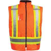 Barry & Boulerice 116501ORL Manteau haute visibilit&eacute; 7-en-1, Polyester, Orange haute visibilit&eacute;, Grand