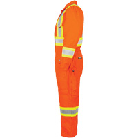 Barry & Boulerice 11-6571-OR2XL Salopette en canevas doubl&eacute;e haute visibilit&eacute;, 2T-Grand, Orange haute visibilit&eacute;