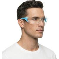Moldex 5003C-2 Lunettes de s&eacute;curit&eacute; bleu/blanc Adapt Lite, Lentille Transparent, Antibu&eacute;e/Anti-&eacute;gratignures, ANSI Z87+/R&eacute;pond ou surpasse la norme CSA Z94.3