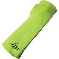 Bob Dale Gloves 99-1-315-10 Cut-X&reg; Cut-Resistant Sleeve with Thumb Hole, Fibreglass/Polyethylene, 10", ASTM ANSI Level A4, High Visibility Lime