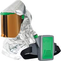 GVS 16-018-24-GT Z-Link Radiant Heat Respirator with Belt Mount & Blower, Facepiece Respirator/Headcover & Faceshield, Lithium-Ion Battery