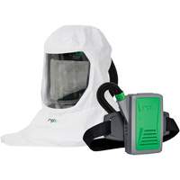 GVS 17-118-12 Respirateur T-Link avec casquette, tube de respiration, montage &agrave; la ceinture & APR motoris&eacute; PX5, Cagoule ample & visi&egrave;re, Pile Lithium-ion