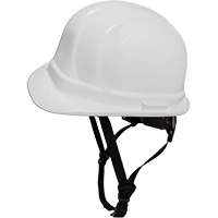 Dentec 14LIDCSCR2-WHT LIDGUARD&reg; Cap Style Hardhat with Chinstrap, Meets CSA Type 2, Ratchet Suspension, Vented