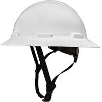 Dentec 14LIDCSFR1-WHT Casque de s&eacute;curit&eacute; &agrave; bordure compl&egrave;te LIDGUARD avec mentonni&egrave;re, R&eacute;pond aux normes CSA type 1, Suspension Rochet, Ventil&eacute;