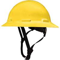 Dentec 14LIDCSFR1-YEL LIDGUARD&reg; Full Brim Hardhat with Chinstrap, Meets CSA Type 1, Ratchet Suspension, Vented