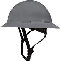 Dentec 14LIDCSFR1-GRY LIDGUARD&reg; Full Brim Hardhat with Chinstrap, Meets CSA Type 1, Ratchet Suspension, Vented