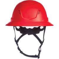 MSA 10250587 V-Gard H2&reg; Full Brim Safety Helmet, Ratchet Suspension, Vented
