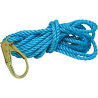 Tractel GS200NH Superline Lifeline with Nylon Thimble & 2-1/4" Self-Locking Snap Hook