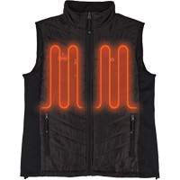 Ergodyne 41704 Veste chauffante rechargeable avec batterie externe N-Ferno, Hommes/Unisexe/Femmes, T-Grand, Noir