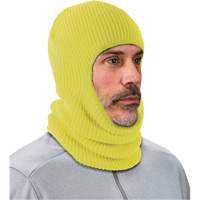 Ergodyne 16966 Masque balaclava pour cong&eacute;lateur en tricot c&ocirc;tel&eacute; &agrave; 2 couches N-Ferno, Acrylique, Vert lime haute visibilit&eacute;