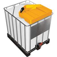 Denios K22-0151 Grand entonnoir jaune en poly&eacute;thyl&egrave;ne r&eacute;sistant aux produits chimiques pour GRV, capacit&eacute; de 3,9 gal.