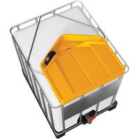 Denios K22-0151 Grand entonnoir jaune en poly&eacute;thyl&egrave;ne r&eacute;sistant aux produits chimiques pour GRV, capacit&eacute; de 3,9 gal.