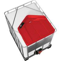 Denios K22-0152 Grand entonnoir rouge en poly&eacute;thyl&egrave;ne r&eacute;sistant aux produits chimiques pour GRV, capacit&eacute; de 3,9 gal.