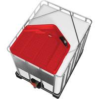 Denios K22-0152 Grand entonnoir rouge en poly&eacute;thyl&egrave;ne r&eacute;sistant aux produits chimiques pour GRV, capacit&eacute; de 3,9 gal.