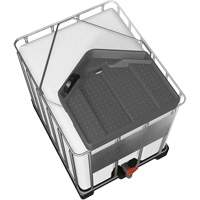 Denios K22-0157 Large 3.9 Gal. Grey Chemically-Resistant Polyethylene IBC Funnel