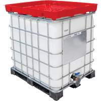 Denios K22-0174 Full Size 30 Gal. Red Chemically-Resistant Polyethylene IBC Funnel