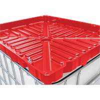 Denios K22-0174 Full Size 30 Gal. Red Chemically-Resistant Polyethylene IBC Funnel