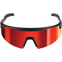 Milwaukee 48-73-2506 Wraparound Safety Glasses, Red/Mirror Lens, Anti-Scratch, ANSI Z87+/Meets/Exceeds CSA Z94.3