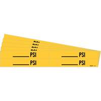 Brady 7310-4-PK "Blank PSI" Pipe Markers, Self-Adhesive, 1-1/8" H x 7" W, Black on Yellow