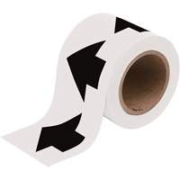 Brady 91417 Directional Arrow Pipe Marker Tape, 90', Black on White
