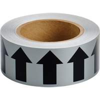 Brady 91419 Directional Arrow Pipe Marker Tape, 90', Black on Grey