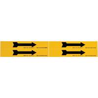 Brady 93242 Arrow Pipe Marker, Self-Adhesive, 1-1/8" H x 7" W, Black on Yellow