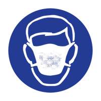 Brady 58541 Right to Know Pictogram Labels - Dust Mask, Vinyl, Sheet, 1" L x 1-1/8" W