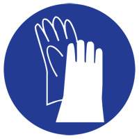 Brady 58556 &eacute;tiquettes avec pictogramme Right to Know - Gants, Vinyle, Feuille, 1" lo x 1-1/8" la