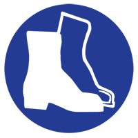 Brady 58561 Right to Know Pictogram Labels -Boots, Vinyl, Sheet, 1" L x 1-1/8" W