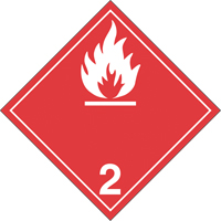 Incom Top Tape & Label TT210SS Plaque-&eacute;tiquette TMD gaz inflammable, Plastique