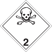 Incom Top Tape & Label TT230SS Plaque-&eacute;tiquette TMD gaz toxique, Plastique