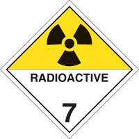 Radioactive Materials TDG Placard, Plastic  SJ384 | TENAQUIP