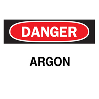 Accuform NMC MCHL166VP Enseigne  Argon , 7" x 10", Plastique, Anglais