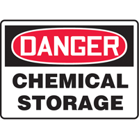 Accuform NMC MCHL191VP "Chemical Storage" Sign, 7" x 10", Plastic, English