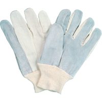 Standard-Duty Full-Index Work Gloves, Large, Split Cowhide Palm SM573 | TENAQUIP