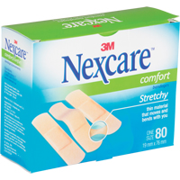 3M CS102 Bandages confortables Nexcare, Rectangulaire/carr&eacute;e, 3", Tissu, St&eacute;rile