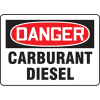 Accuform NMC FRMCHL224VS Enseigne  Carburant diesel , 7" x 10", Vinyle, Français