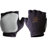 Impacto 501-10L-L Gants antichocs sans doigts, main gauche, Grand, Paume en Cuir refendu, Poignet &agrave; enfiler